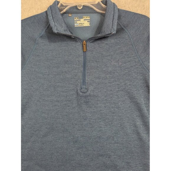 Under Armour Pullover Mens Medium ColdGear Half Zip Sweater Athletic 1264965 - Picture 2 of 9